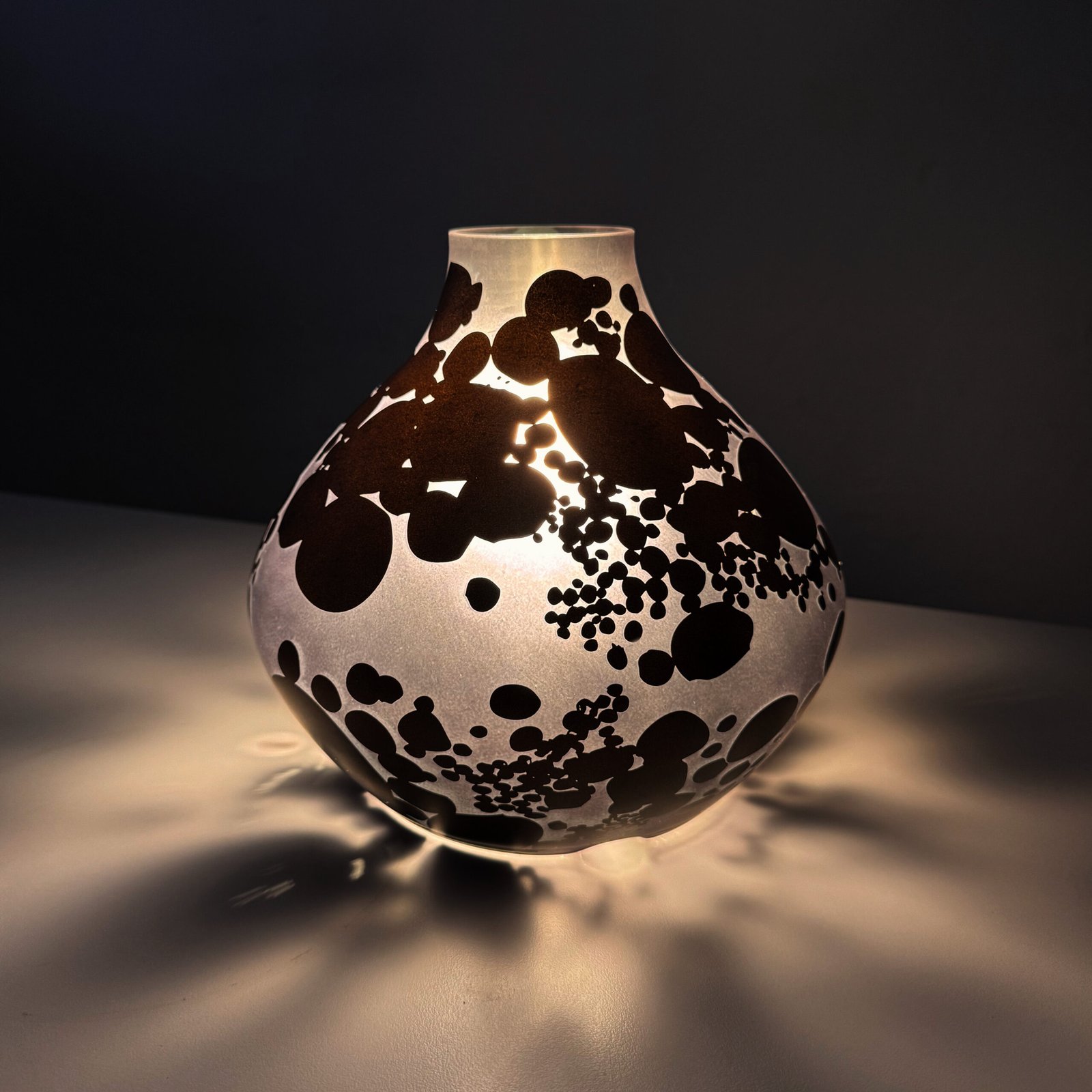 IKEA KOPPAR Table Lamp – Frosted / Spotted Black - Image 4